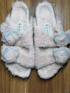 Papillio by Birkenstock Arizona Big Buckle Genuine Shearling Slide Sandal